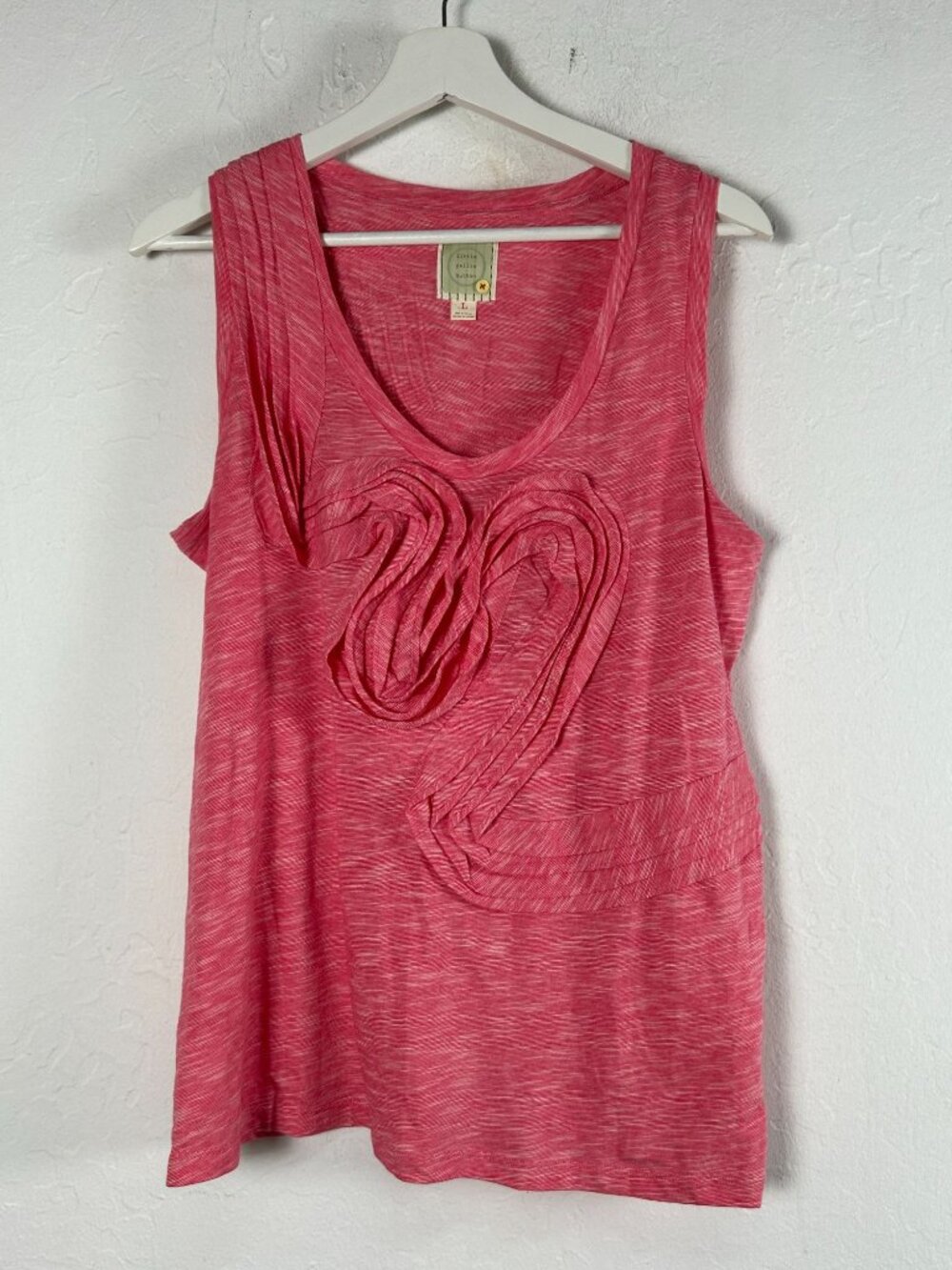 Little Yellow Button Anthropologie Women’s Pink Winding Road Tank Top Large NWOT